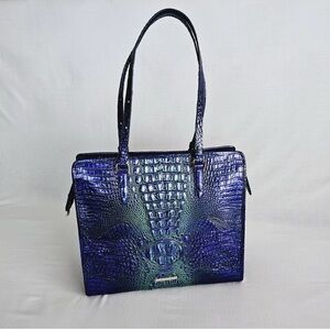 Brahmin Iridescent Blue and Green Tote